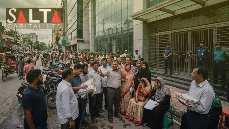 গ্রাহকদের শত কোটি টাকা আত্মসাৎ করে চম্পট সালতা ক্যাপিটালের গ্রাহকদের শত কোটি টাকা আত্মসাৎ করে চম্পট সালতা ক্যাপিটালের