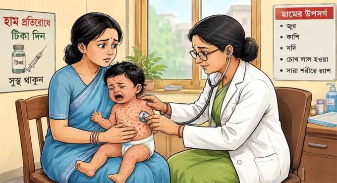 ২৪ ঘণ্টায় হাম উপসর্গে ৫ শিশুর মৃত্যু ২৪ ঘণ্টায় হাম উপসর্গে ৫ শিশুর মৃত্যু